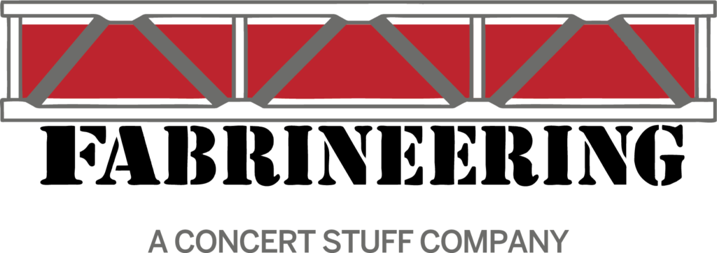 CSG branded logo of Fabrineering company in Red, Gray, Black, and White