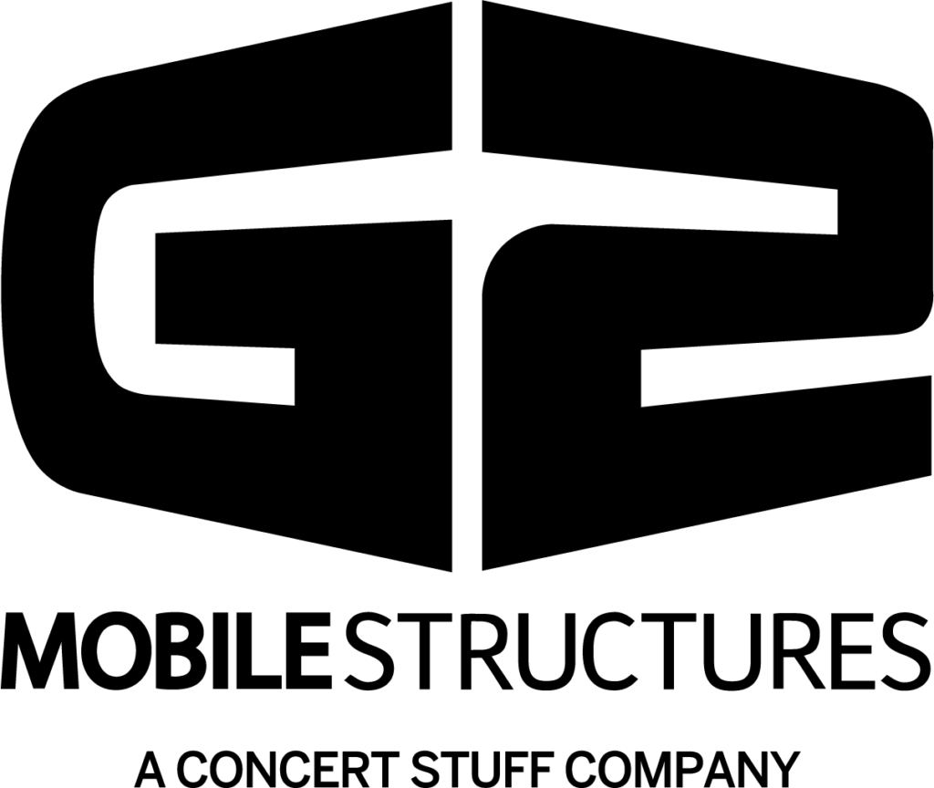 CSG branded logo of G2 Mobile Structures company in Black