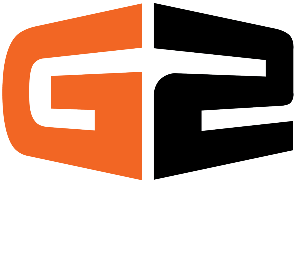 CSG branded logo of G2 Structures company in Black, Orange, and White