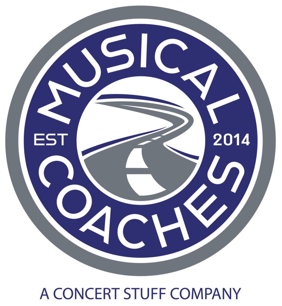CSG branded logo of Musical Coaches company in Purple and Gray