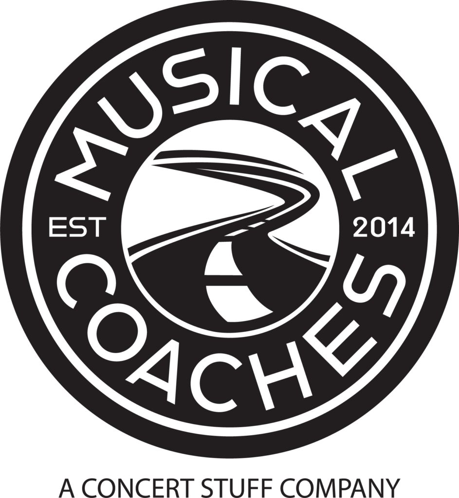 CSG branded logo of Musical Coaches company in Black