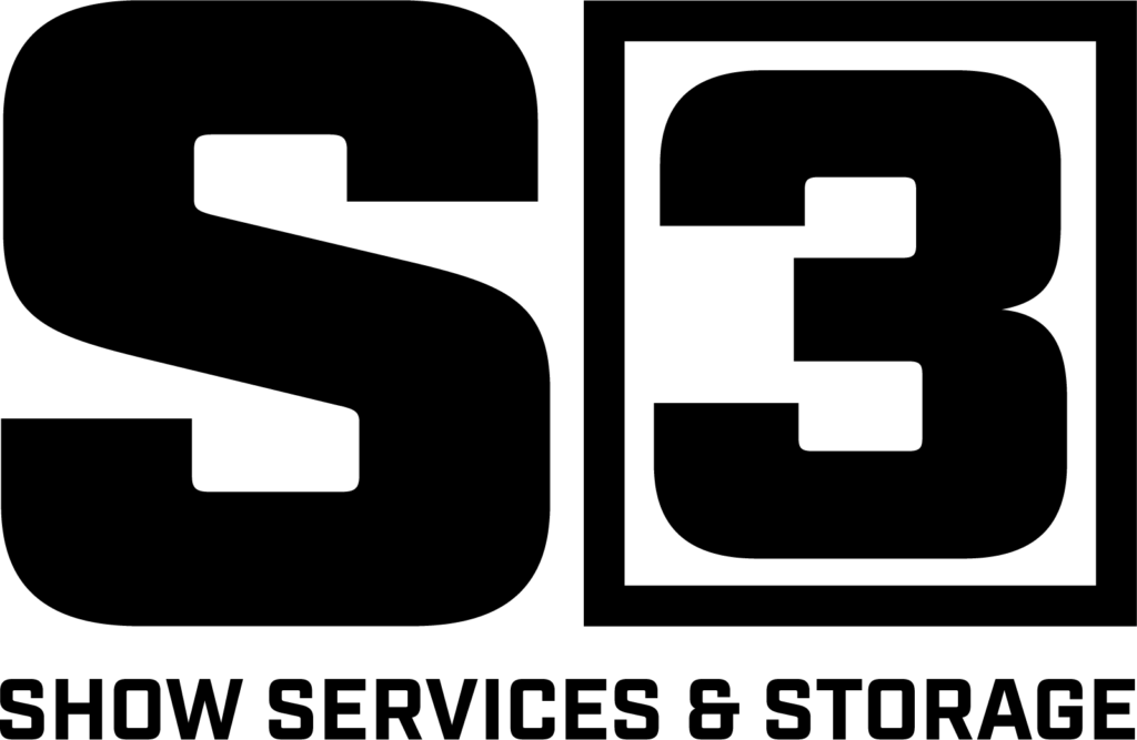 CSG branded logo of Show Services & Storage (S3) company in Black