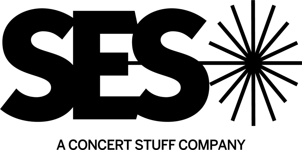 CSG branded logo of Special Event Services (SES) company in Black